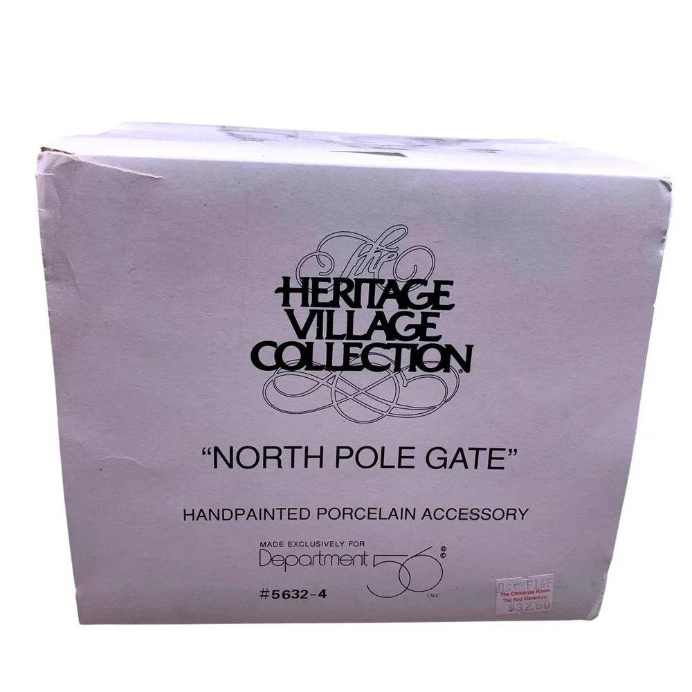 Vtg Department‎ 56 Heritage Village North Pole Gate Porcelain Christmas Figurine